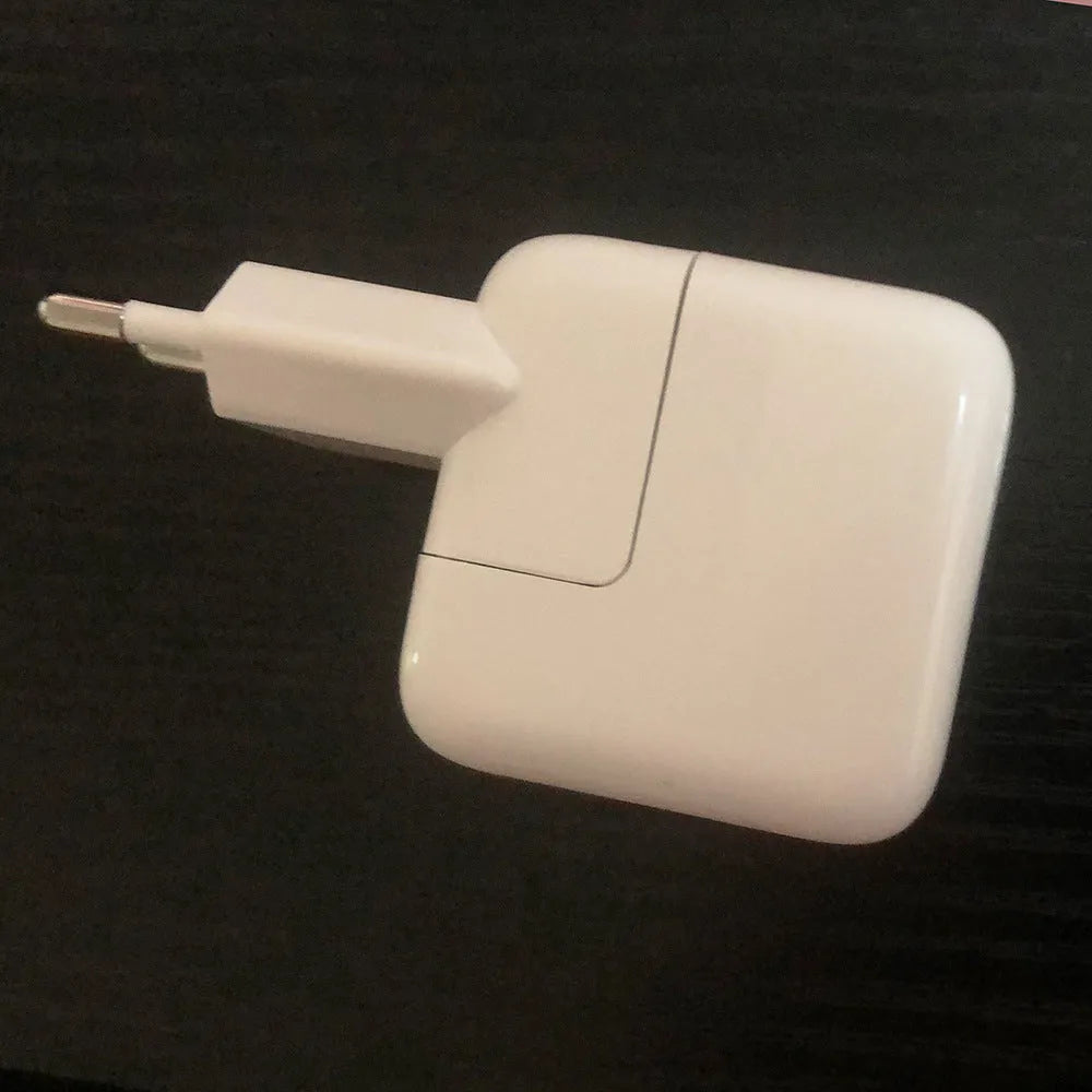 Compatible iPad charger with USB port showing 10W or 12W output options