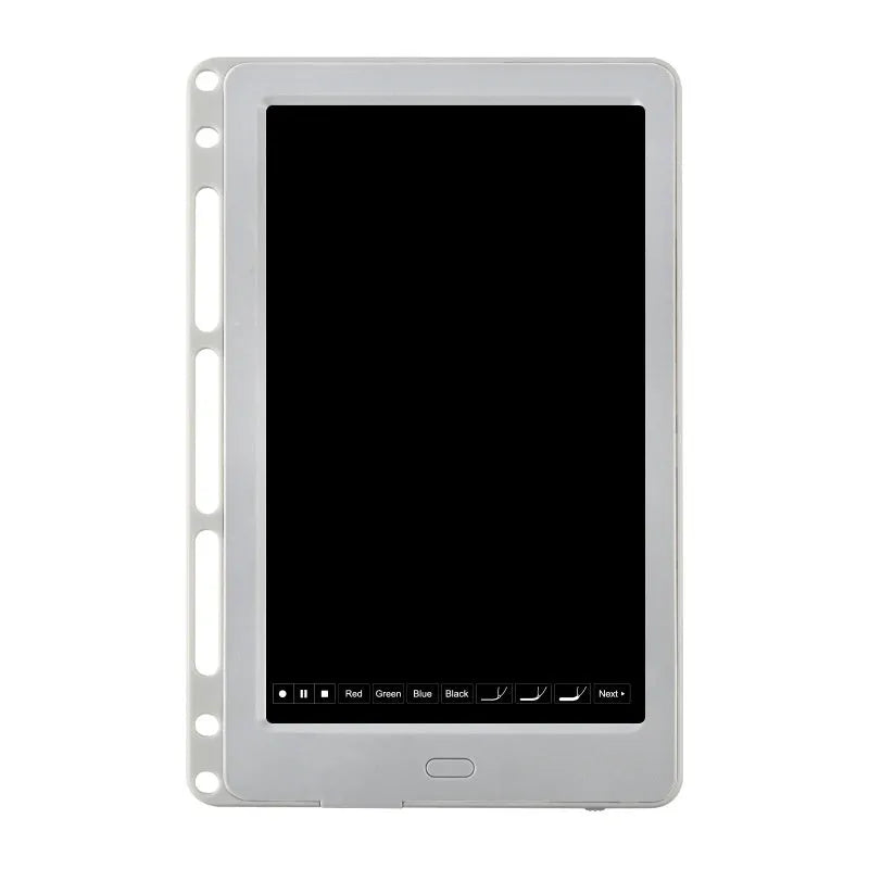 85-inch electronic writing pad with stitching appearance in choice of colours, shown with smart pen