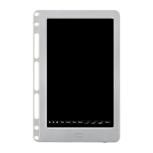 85-inch electronic writing pad with stitching appearance in choice of colours, shown with smart pen