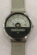 Men's watch with round 40mm dial, alloy case, and mineral glass lens
