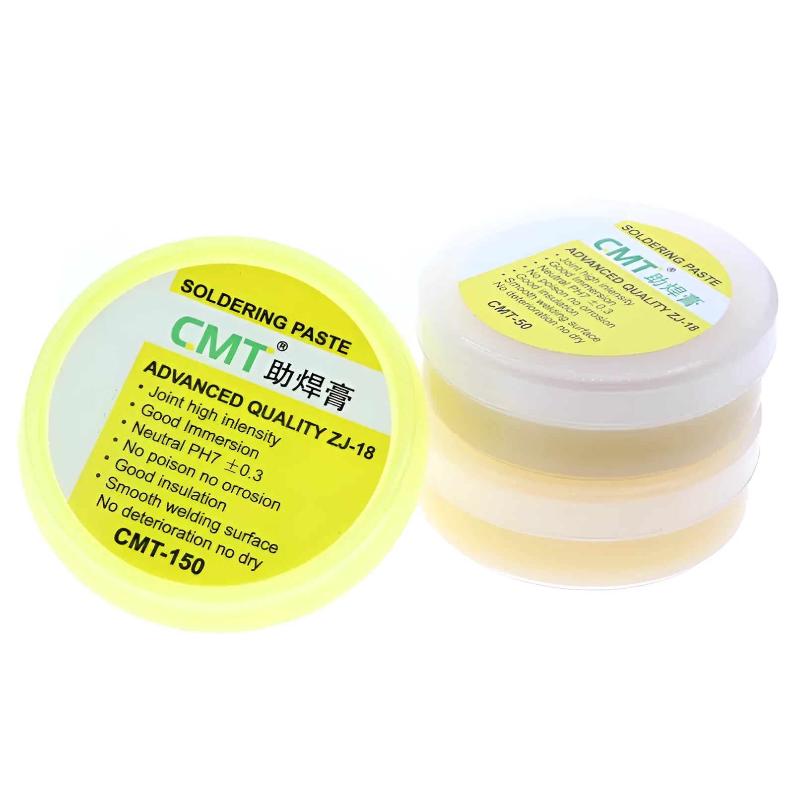 Pot of rosin soldering flux paste for electric soldering iron, 50g or 85g size