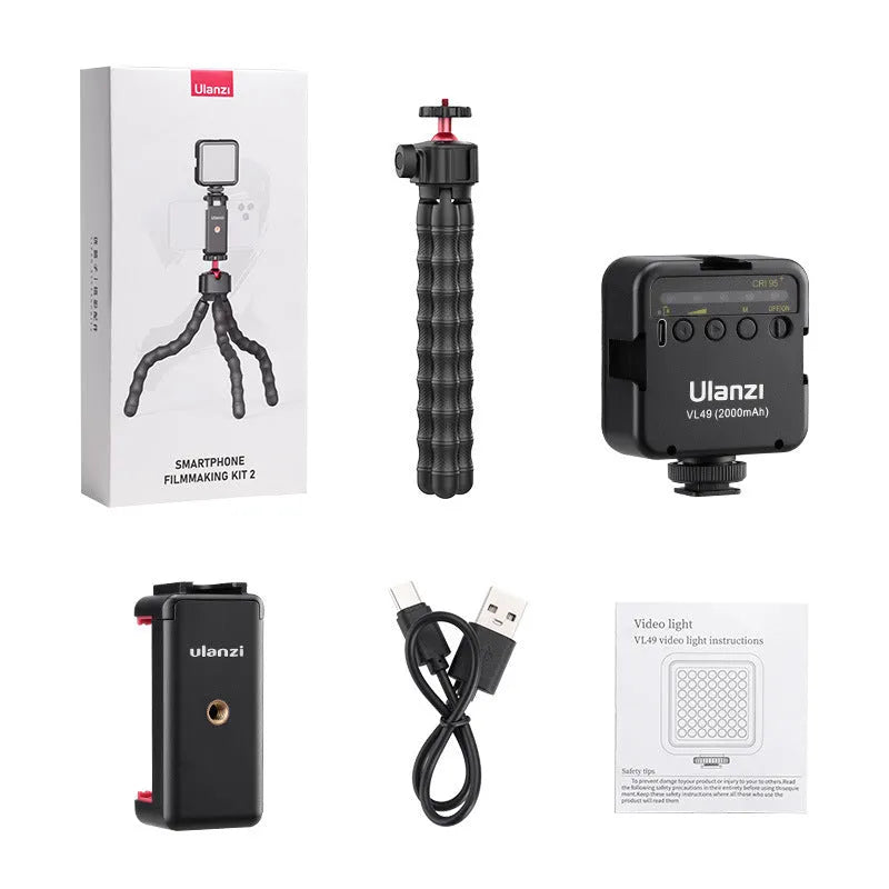 2985 set multifunctional vlog suite with compact tripod for mobile content creation