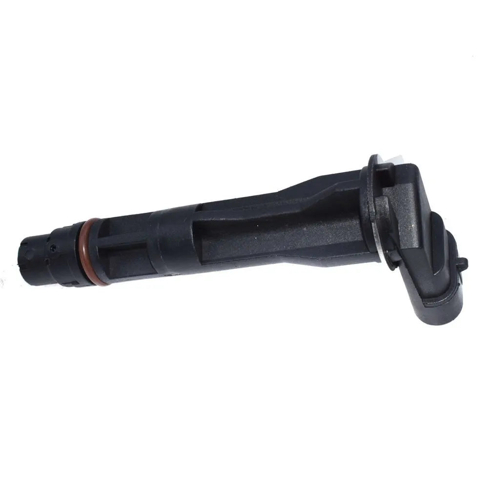 Black universal automotive car sensor for General Motors vehicles on a white background.