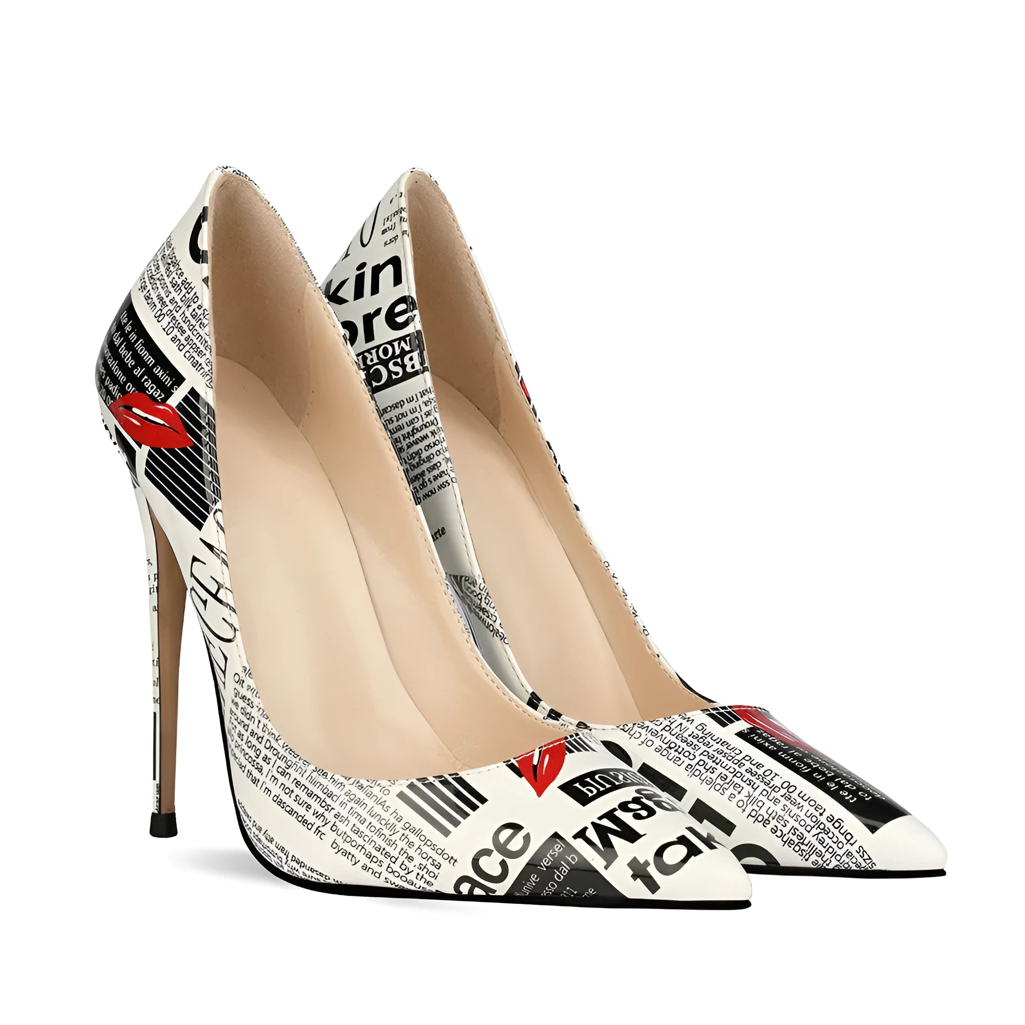 Women's pointed toe stiletto heels with rhinestone decoration on solid colour microfiber upper, 12cm heel height