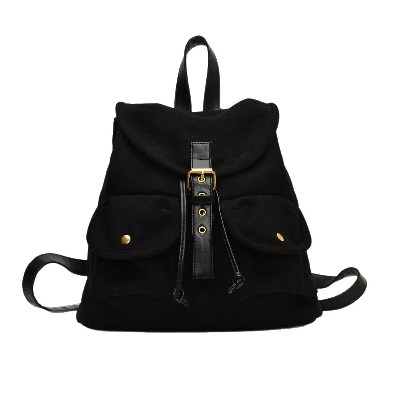 Casual Large Capacity Commuter Niche Backpack Bag PU Material 33x11x31cm for Daily Travel Work with Sandwich Pocket Organisation Black Brown Coffee