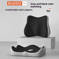 Memory foam seat cushion for waist and back support in grey colour option