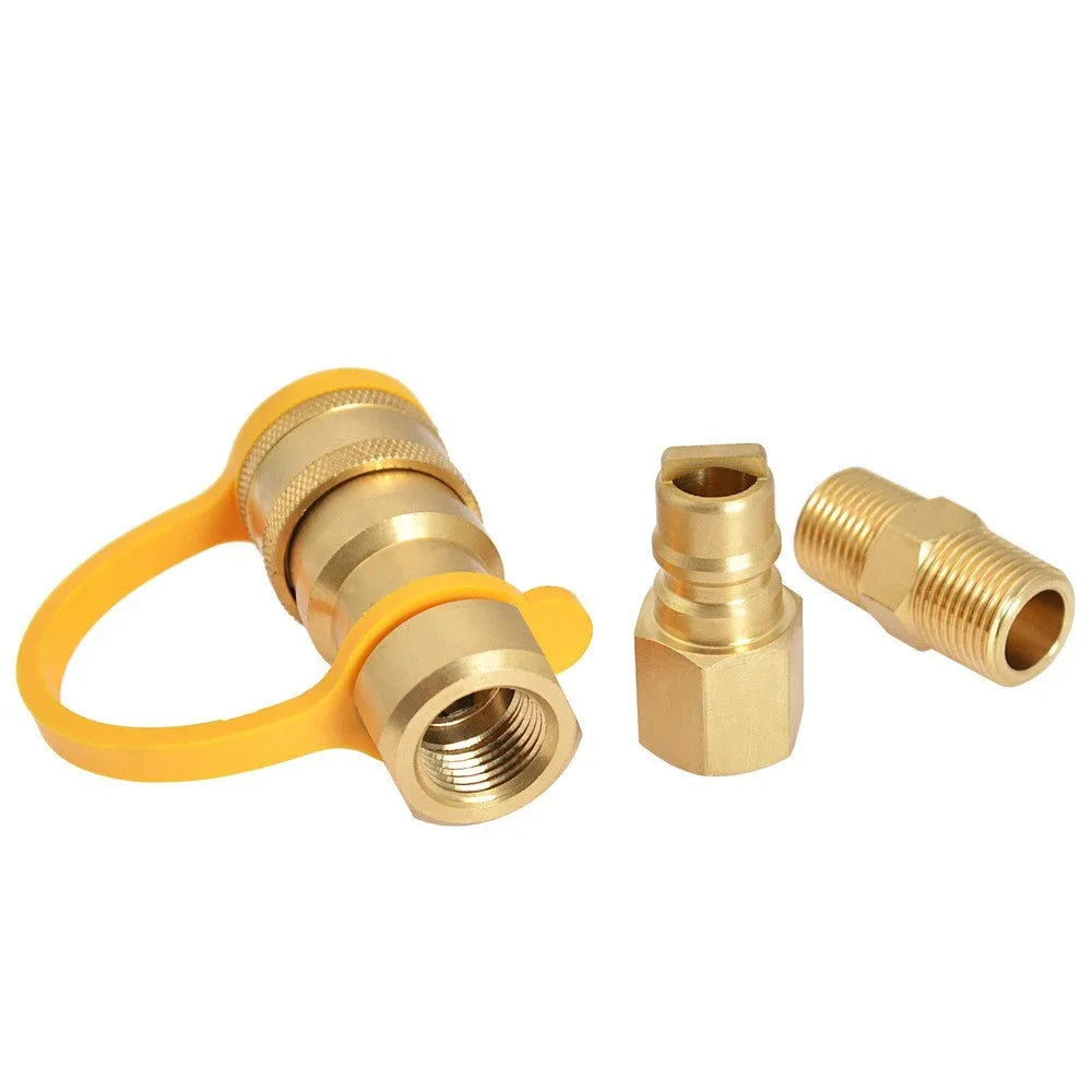 Brass gas propane conversion charging connector with 3/8-inch connection and American standard thread