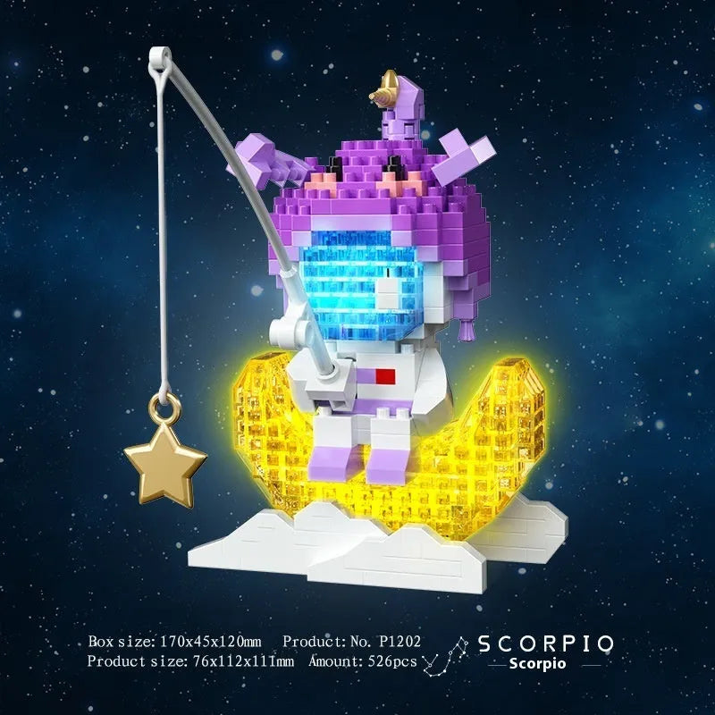 Fishing XINGX astronaut spaceman doll building blocks with light, 508-551 small diamond particles, colour box