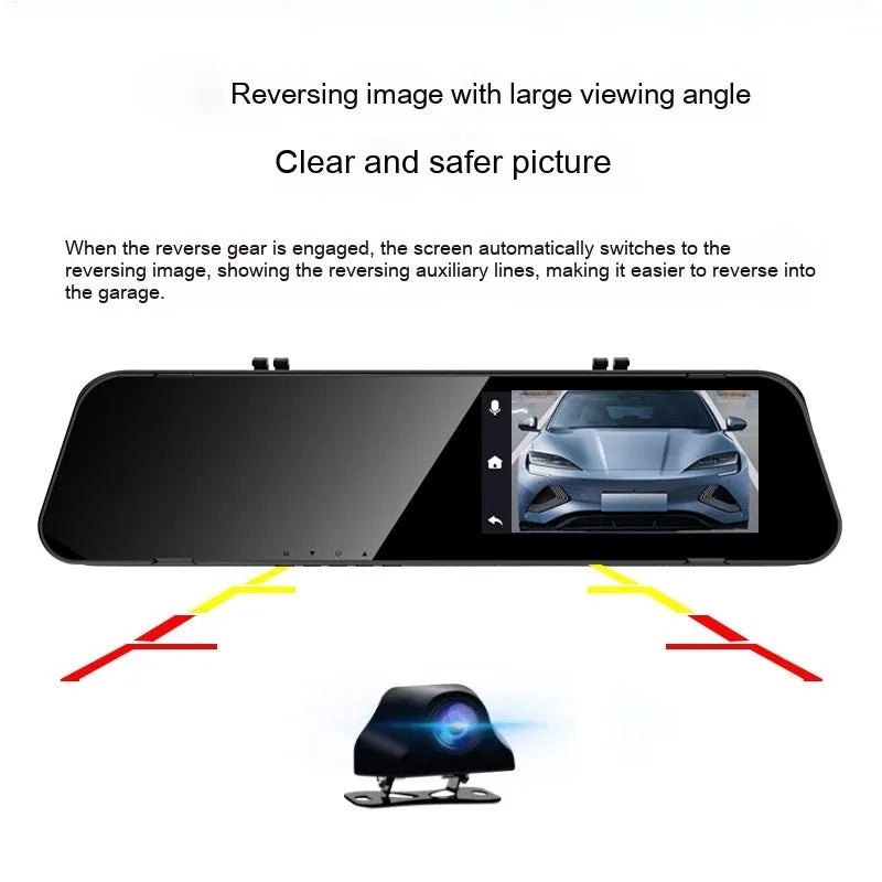HD front and rear driving recorder with 4.5 inch screen and reversing image function