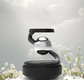 Solar-powered car decoration ornament with aromatic function measuring 65 x 81mm