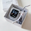 Square LED electronic watch with 45mm rectangle dial, plastic strap, plastic watchcase, transparent colour option.