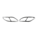 Set of two aluminium alloy tailpipe covers for 19-23 Mercedes-Benz Class A in silver finish