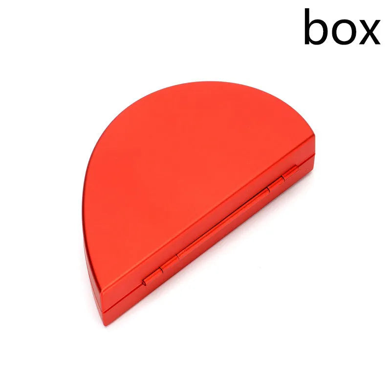 Red rotating ring box with 3D heart-shaped rose decoration for jewellery display