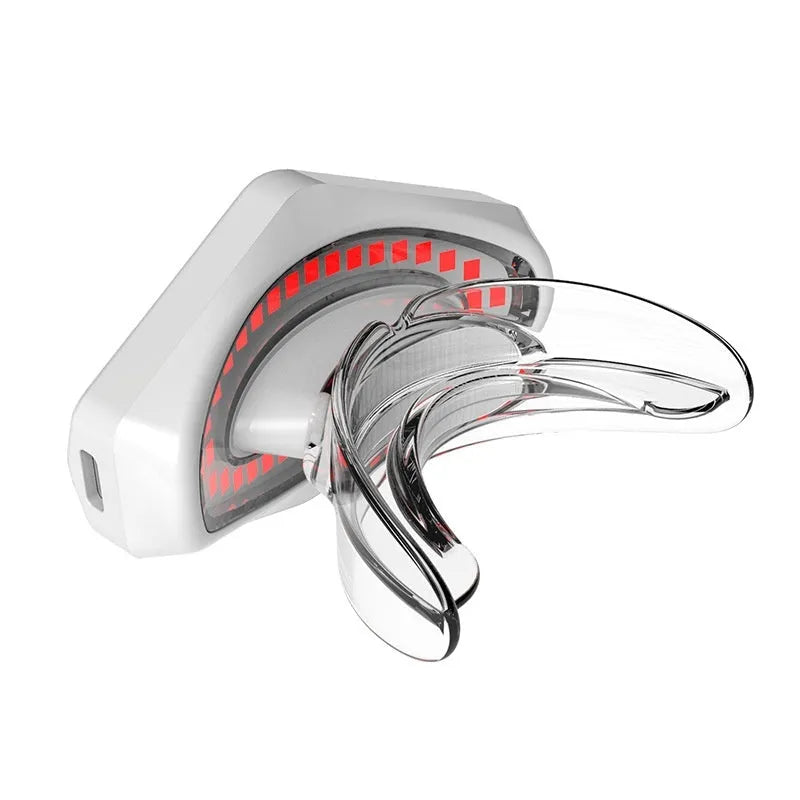 White plastic red light lip care instrument with 450mAh cell and DC 5V 2A input