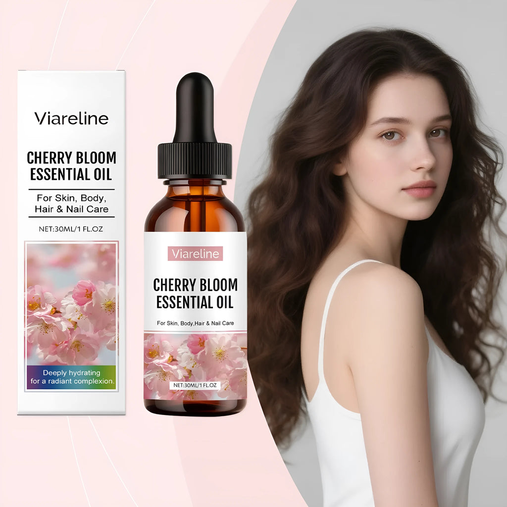 30ml bottle of cherry blossom nourishing care oil with vitamin E and shea butter