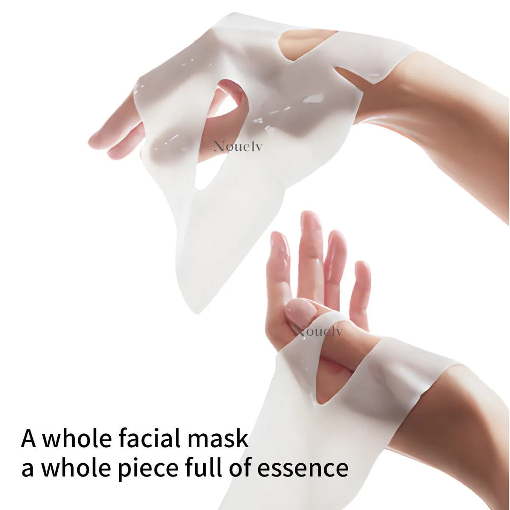 Collagen layered patch mask box containing 4 facial sheet masks for moisturising skincare
