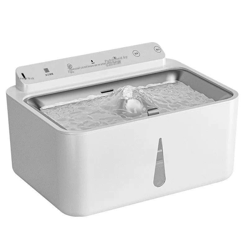 Cat water fountain with constant temperature heating and stainless steel water tray, 5L capacity