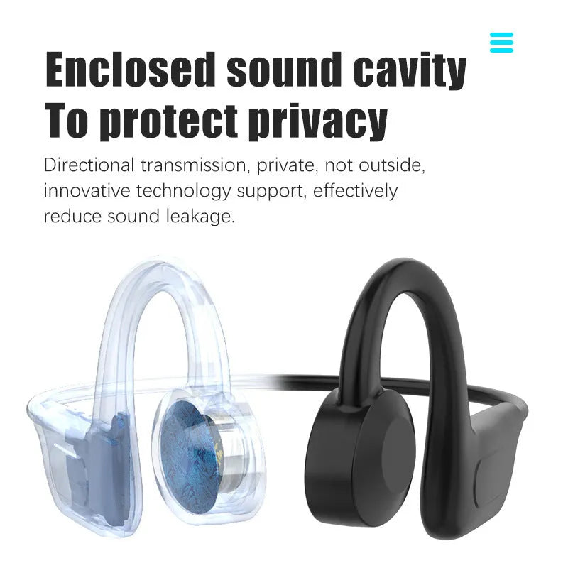 VG02 black true wireless ear-mounted sports Bluetooth headset with ear-hanging design