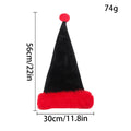 Thickened plush Christmas hat with traditional European styling in red and black colour combination