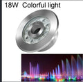 Aluminium alloy outdoor underwater garden lamp showing adjustable colour temperature and RGB lighting options