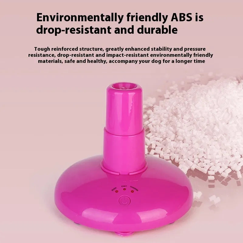 Pink fly rotator cat teaser toy with automatic rotation, made from ABS plastic, single pack