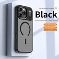 Transparent magnetic protective case for iPhone 17 Pro Max with frosted matte finish