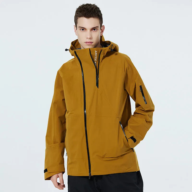 Waterproof windproof ski suit in yellow black grey or liner colours for outdoor winter sports