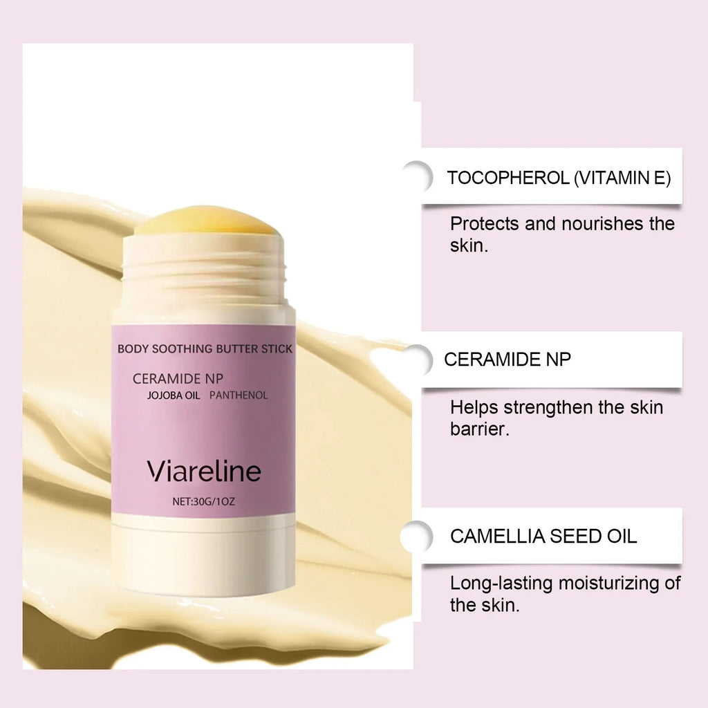 30g anti-wrinkle firming body soothing stick showing its solid format.