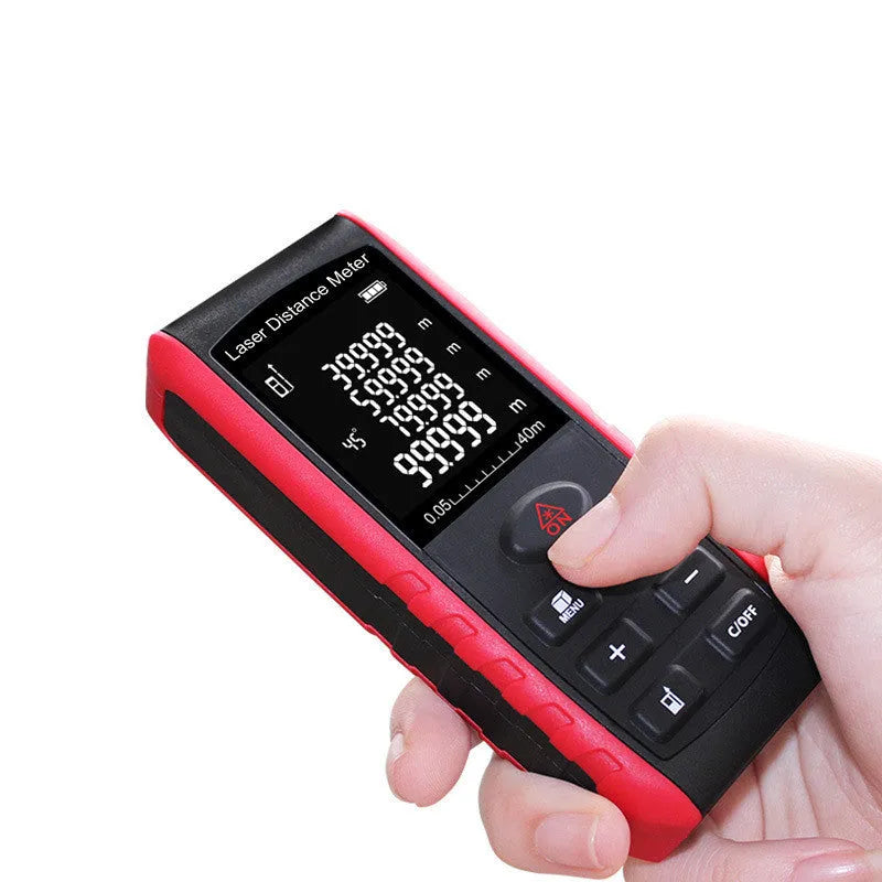 E-series hand-held laser range finder with infrared measuring for decoration projects