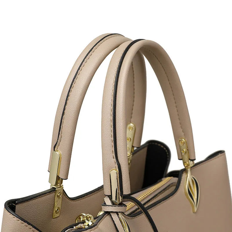 Women's PU leather messenger bag with multiple compartments in various colour options