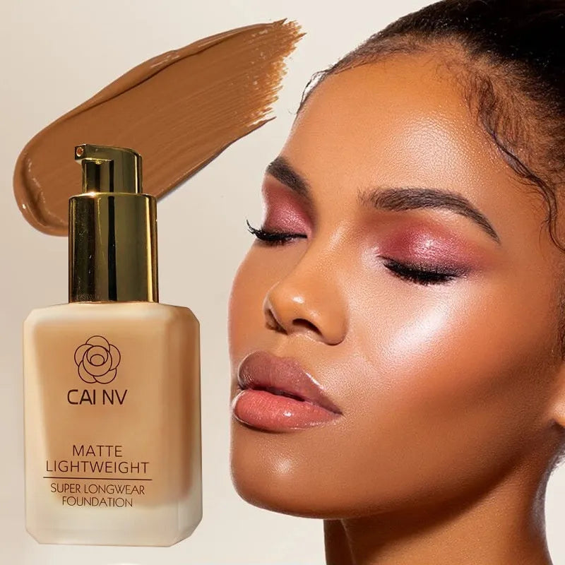 Wheat coloured liquid foundation cream in bottle for combination skin with natural finish