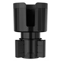 Matte black adjustable car cup holder expander for large bottles and cups on a car centre console