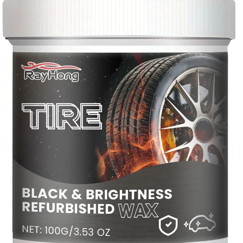 Car tire maintenance paste in a 6.2 x 5.7cm PP container for tyre cleaning and blackening