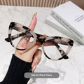 Women's large cat's eye presbyopic glasses with dragon and phoenix decoration on frames