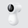 White electric lint remover with digital display and USB charging port