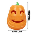 Yellow pumpkin-shaped TPR dog chew toy measuring 8.6x11.5cm