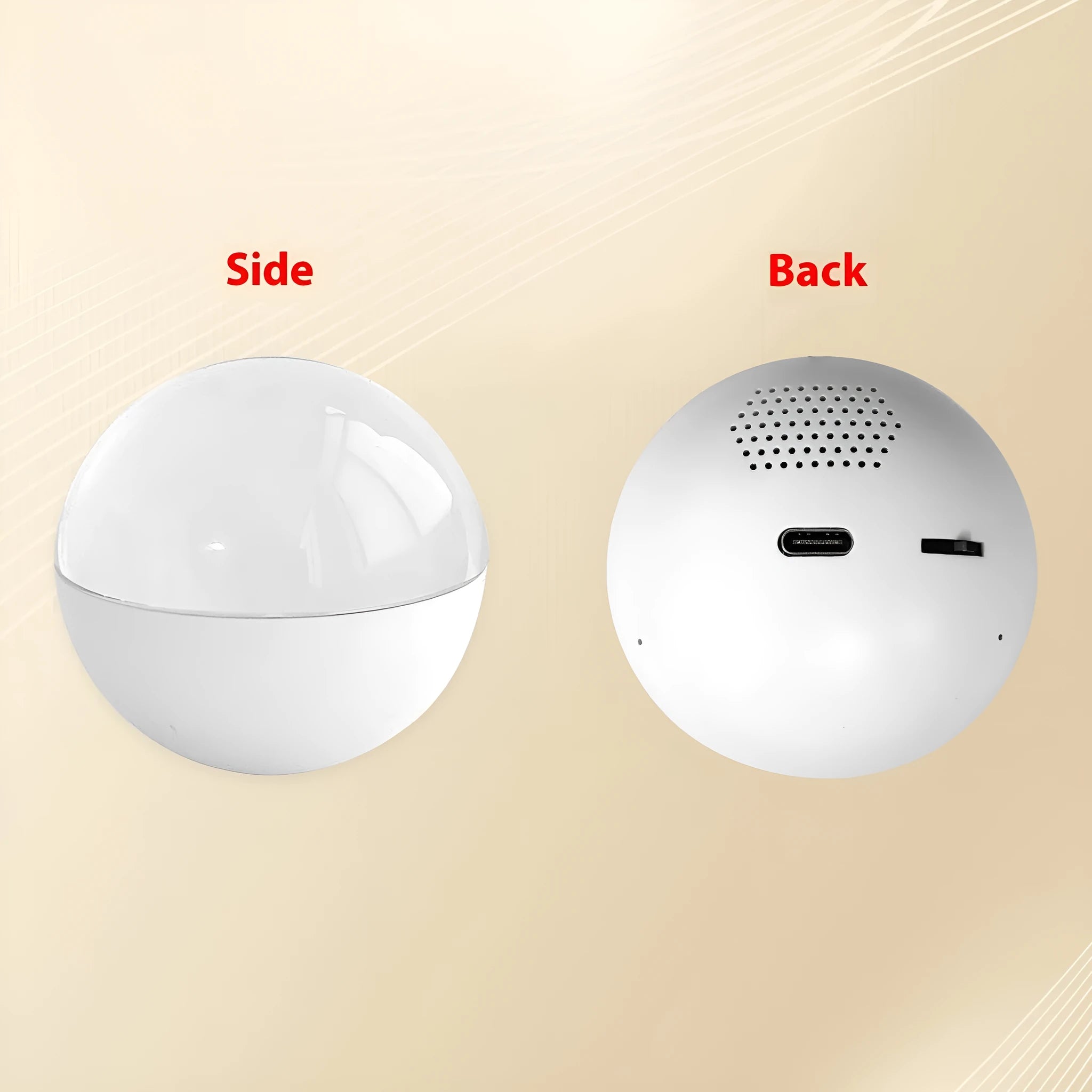 2.1-inch round screen electronic ball video player in orange, blue, white, pink, or black plastic casing with pull-wheel control