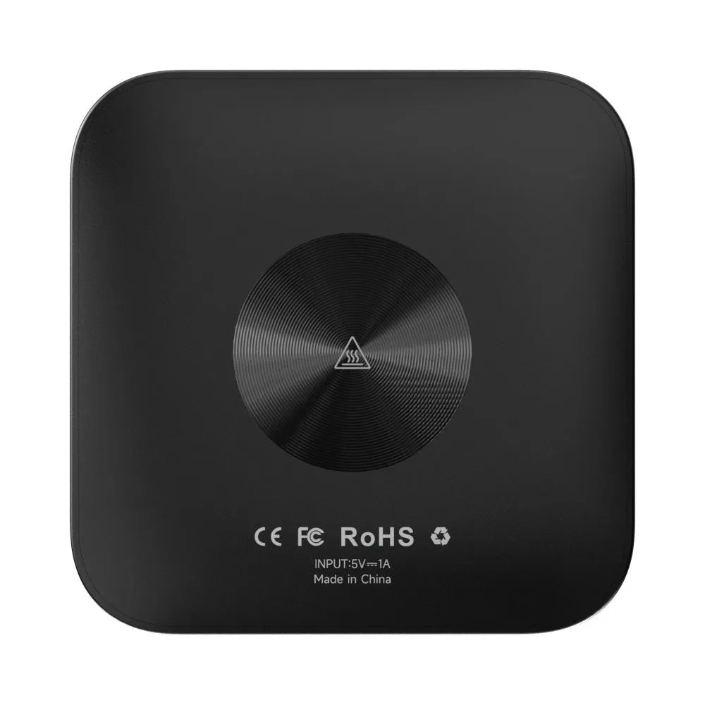 Tbox-Led Wireless CarPlay adapter mini box for cars with wired CarPlay, showing compact size