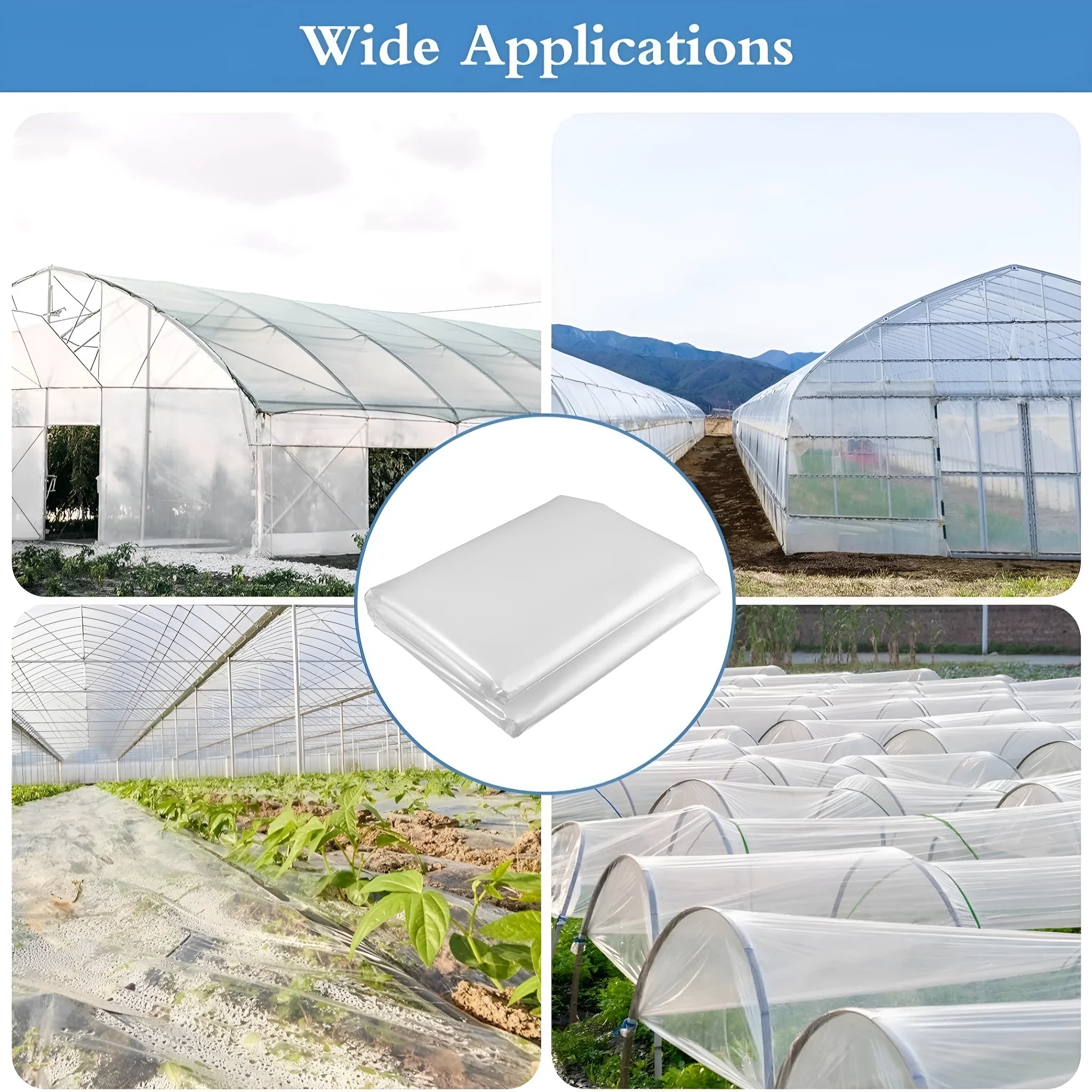 Plastic greenhouse cold film measuring 4x8 metres for vegetable shed insulation