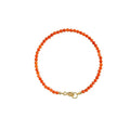 Women's retro-style bracelet featuring a polished natural southern red agate stone on a band, shown in cherry red and persimmon red colour variants.