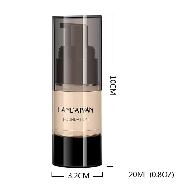 HANDAIYAN liquid foundation bottle with full cover waterproof moisturiser for dark skin in multiple colour options