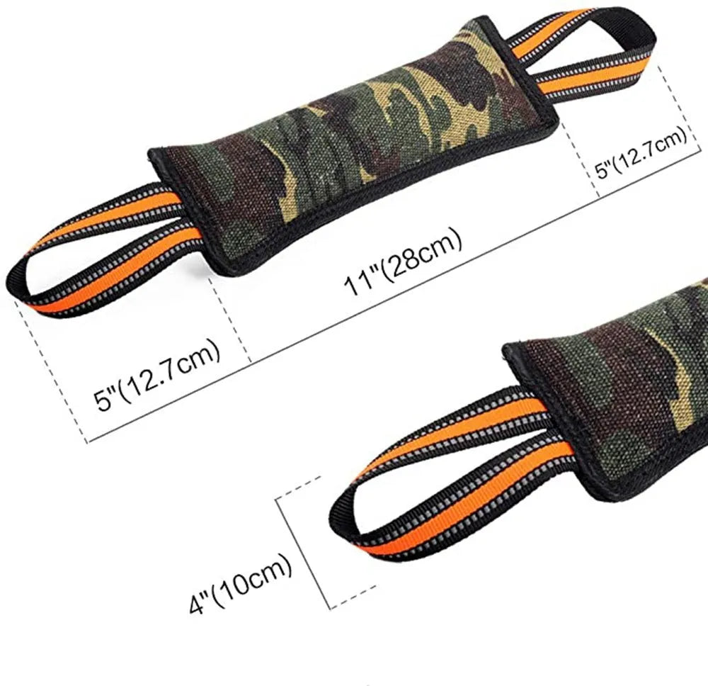 55cm long jute dog bite stick with yellow reflective edges for training