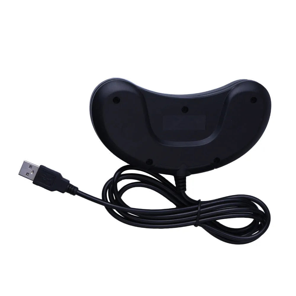Black Sega USB wired game controller for PC on a plain background.