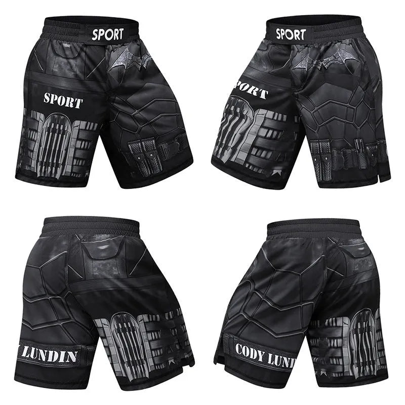 Blue polyester fighting pants sport with Lycra lining for men's athletic training