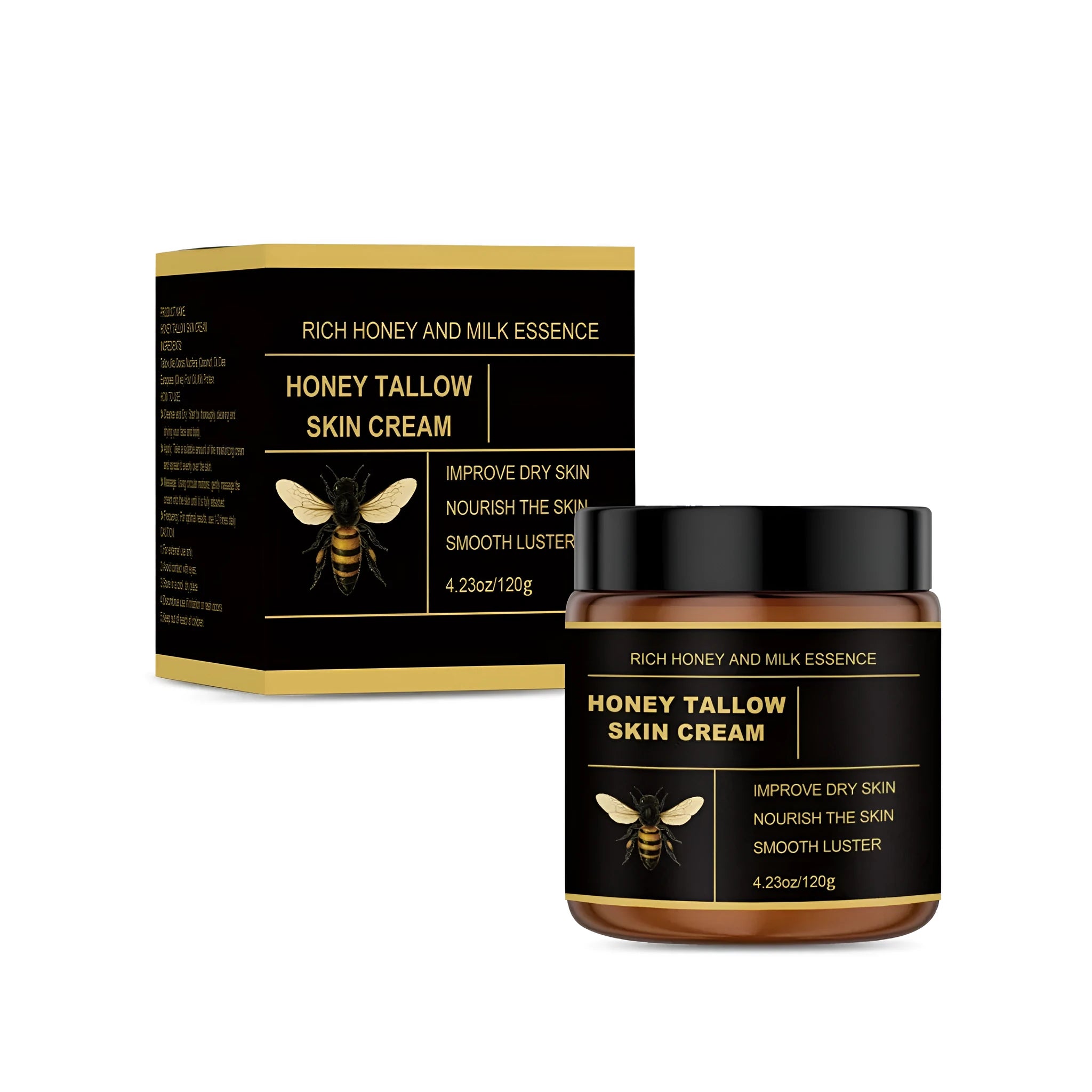Cow Fat Honey Moisturizing Cream in a white pot with label, 114g capacity