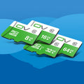 High-speed Class 10 memory card with 10 MB/s transfer rate in 8GB to 64GB capacities