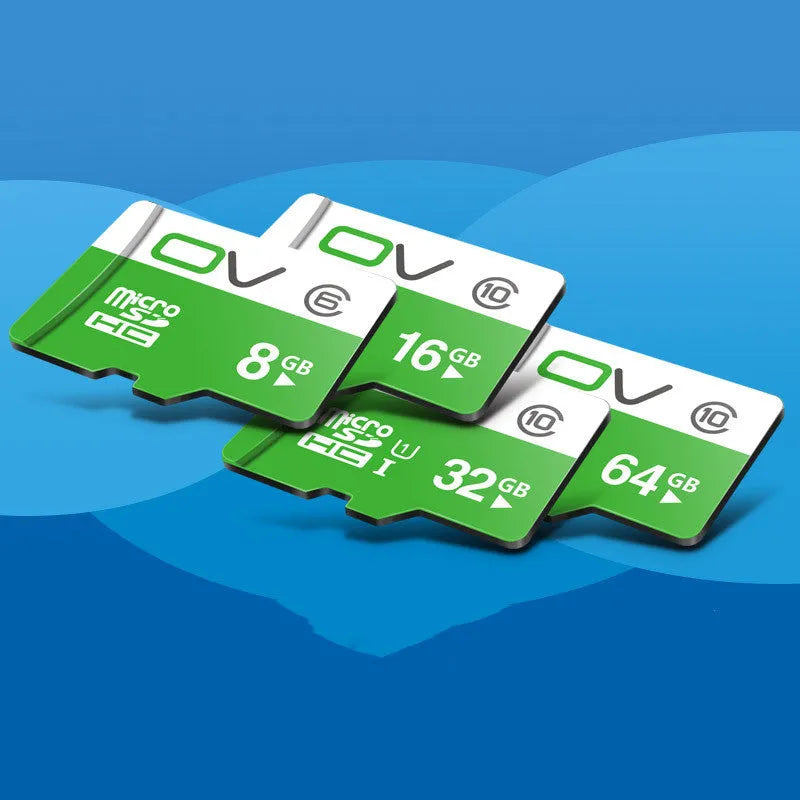 High-speed Class 10 memory card with 10 MB/s transfer rate in 8GB to 64GB capacities