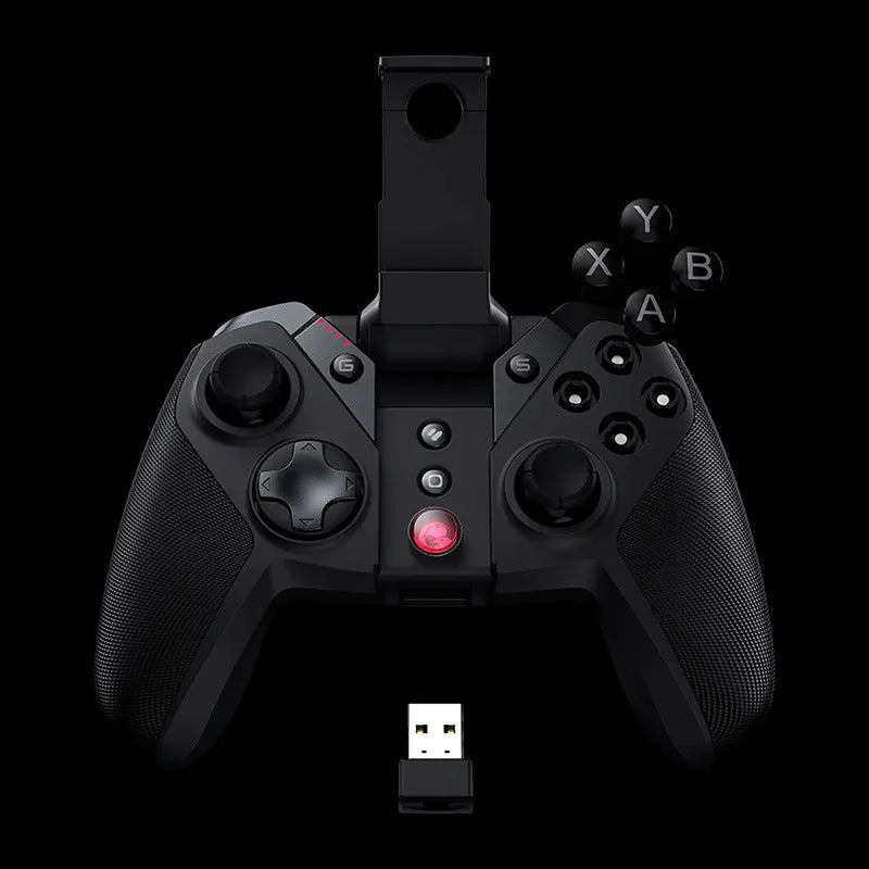Black Gaishi wired USB Type-C game controller with analog sticks and buttons.