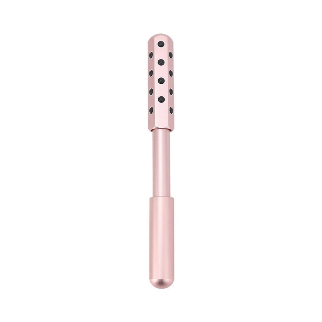 Purple germanium roller facial massager with 24 rollers for eye and facial massage