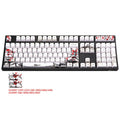 PBT keycap set with Wangjiang plum blossom design showing five-sided sublimation printing on OEM height keycaps